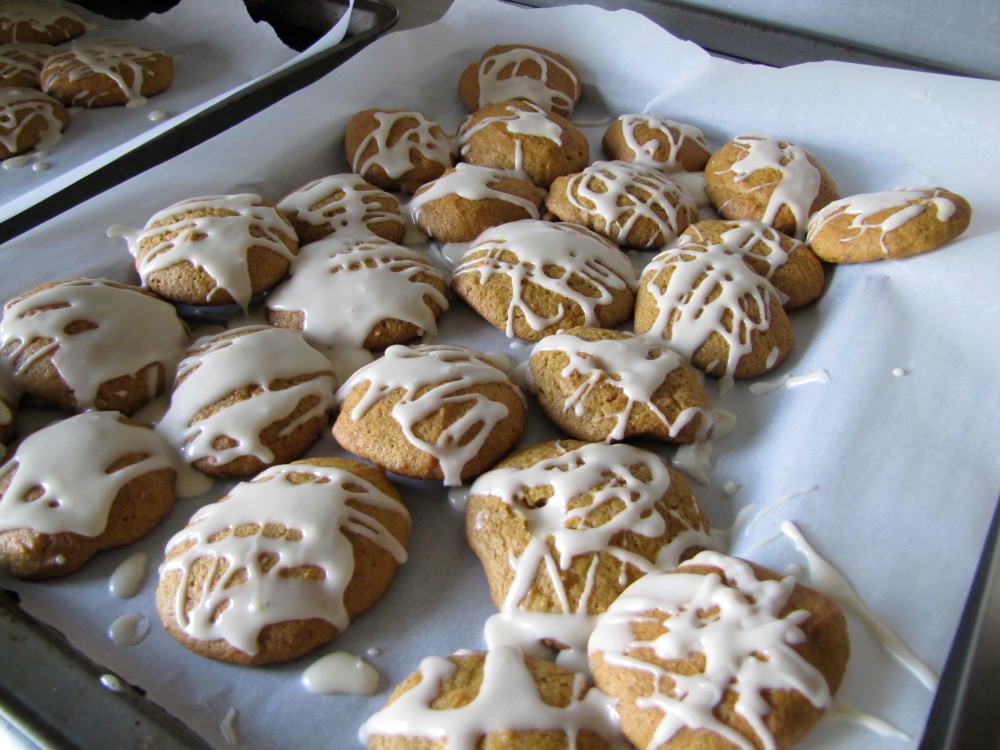 frosted pumpkin cookies